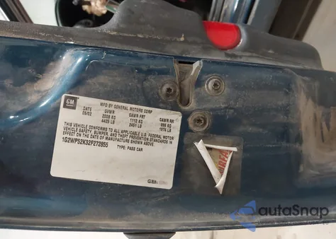 2002 Pontiac Grand Prix Gt из США, поврежденный, VIN 1G2WP52K32F272855